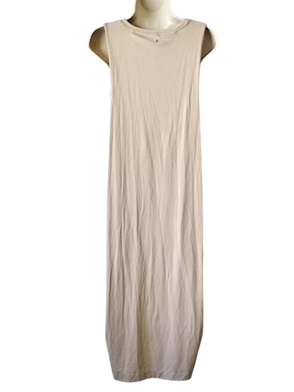 NWT Cuyana Drape Back Midi Dress S Dune Pima Cotton Modal - Picture 5 of 15